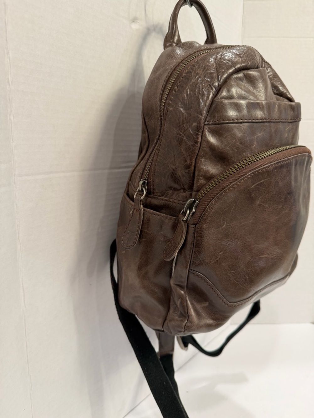 Frye Brown Leather Backpack - Picture 4 of 8